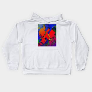 Alligator red glow Kids Hoodie